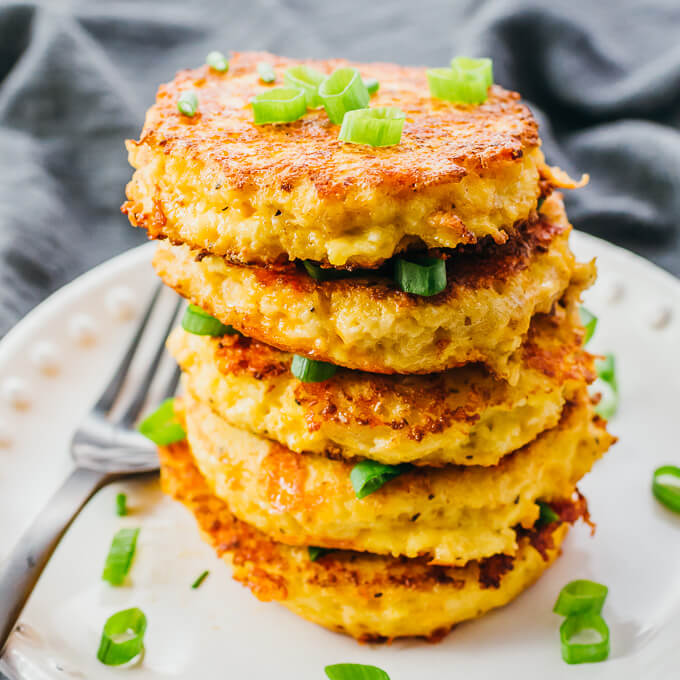 Cauliflower Fritters (Like Hash Browns!)