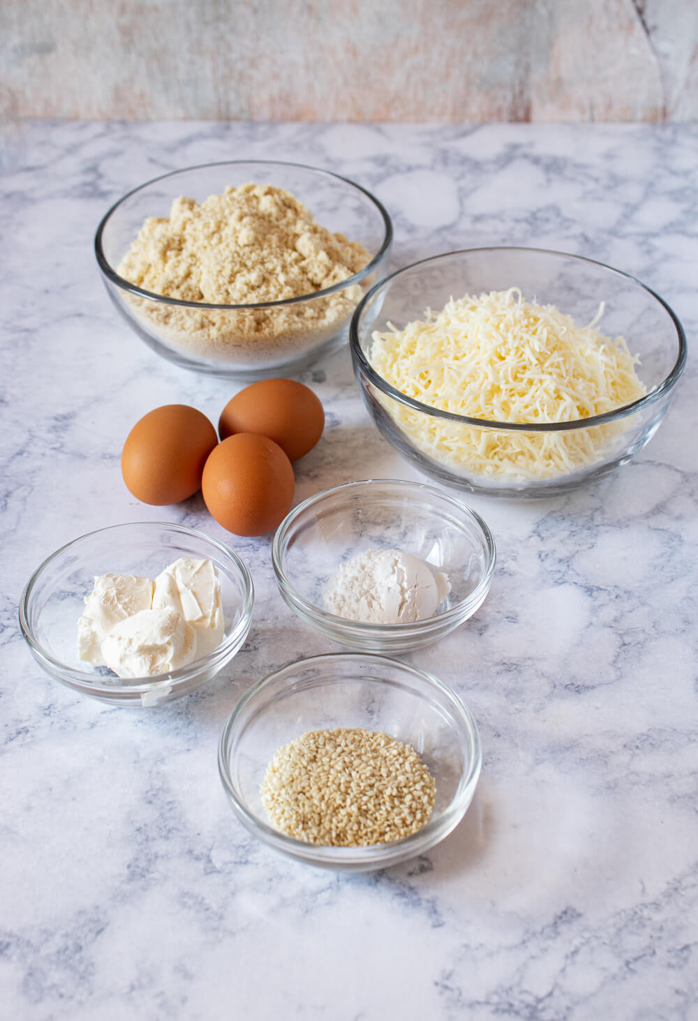 Low Carb Keto Sesame Bagel Ingredients​