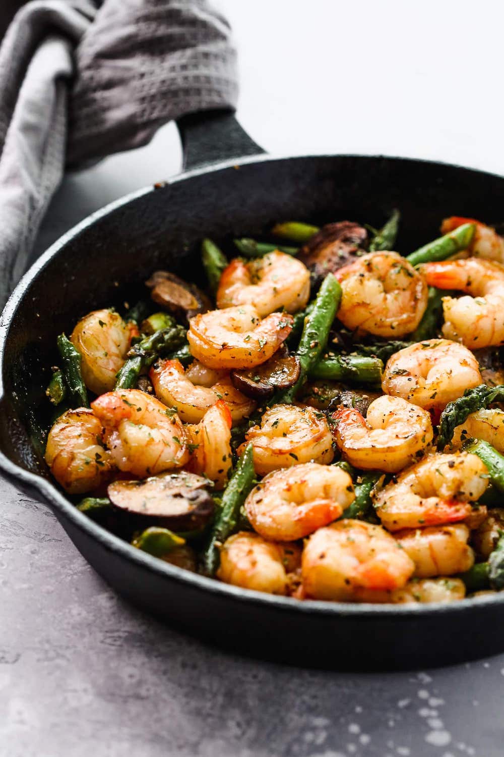Garlic Shrimp Asparagus Skillet Keto Recipe