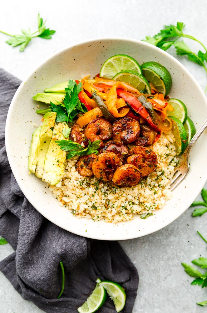 Low-carb Chipotle Lime Shrimp Bowls Keto Recipe