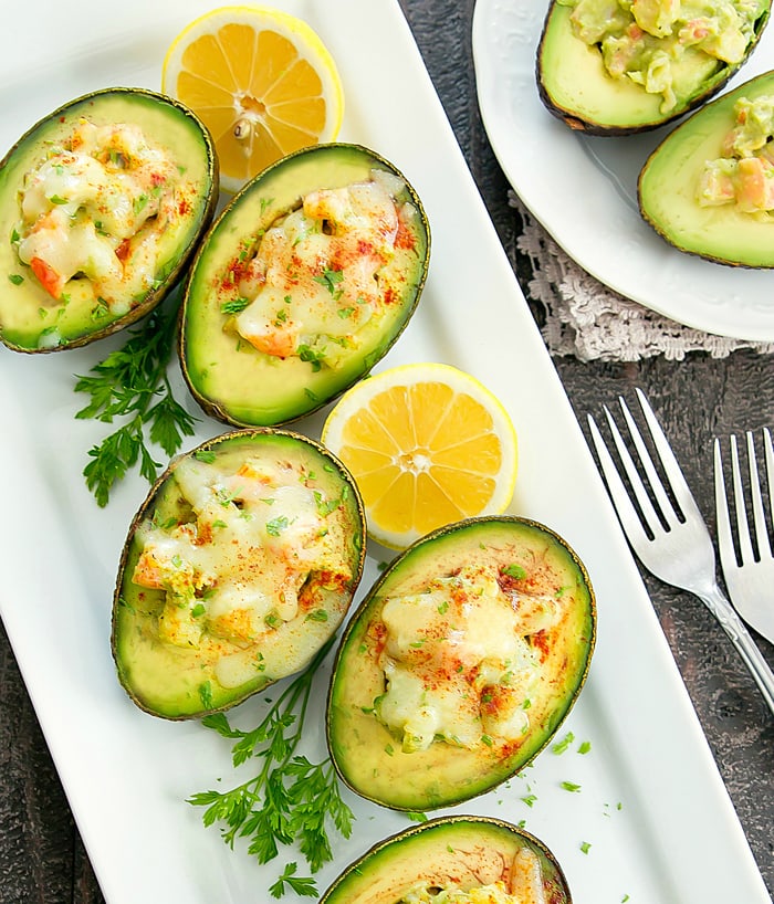 Baked Shrimp stuffed Avocados Keto Recipe