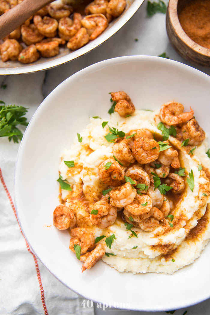 Healthy Keto Shrimp and Grits Recipe